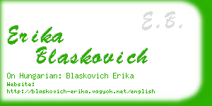 erika blaskovich business card